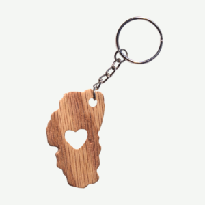 Love Lake Tahoe Keychain (Red Oak)