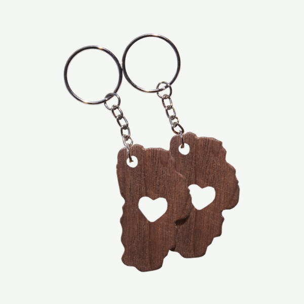 Love Lake Tahoe Keychain Set | Walnut - Image 2