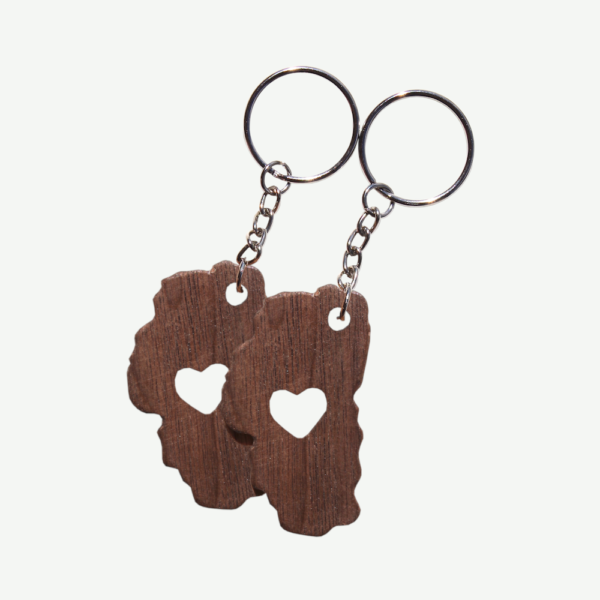 Love Lake Tahoe Keychain Set (Walnut)