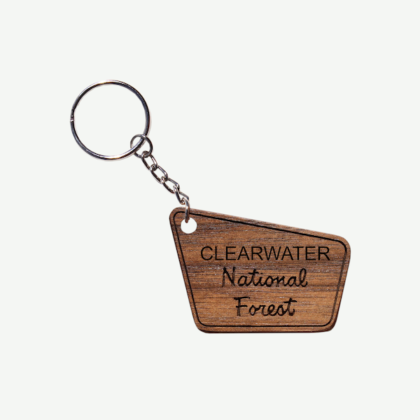 Clearwater National Forest Sign Keychain
